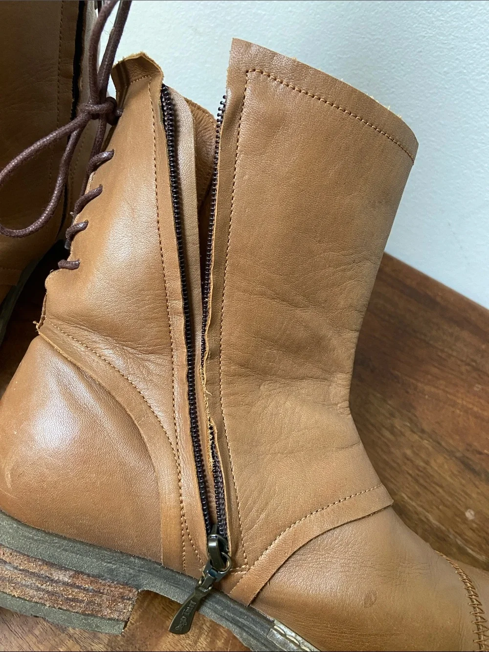 Sergio Tomani 751 Leather Lace-Up Handcrafted Ankle Boots Boho Victorian